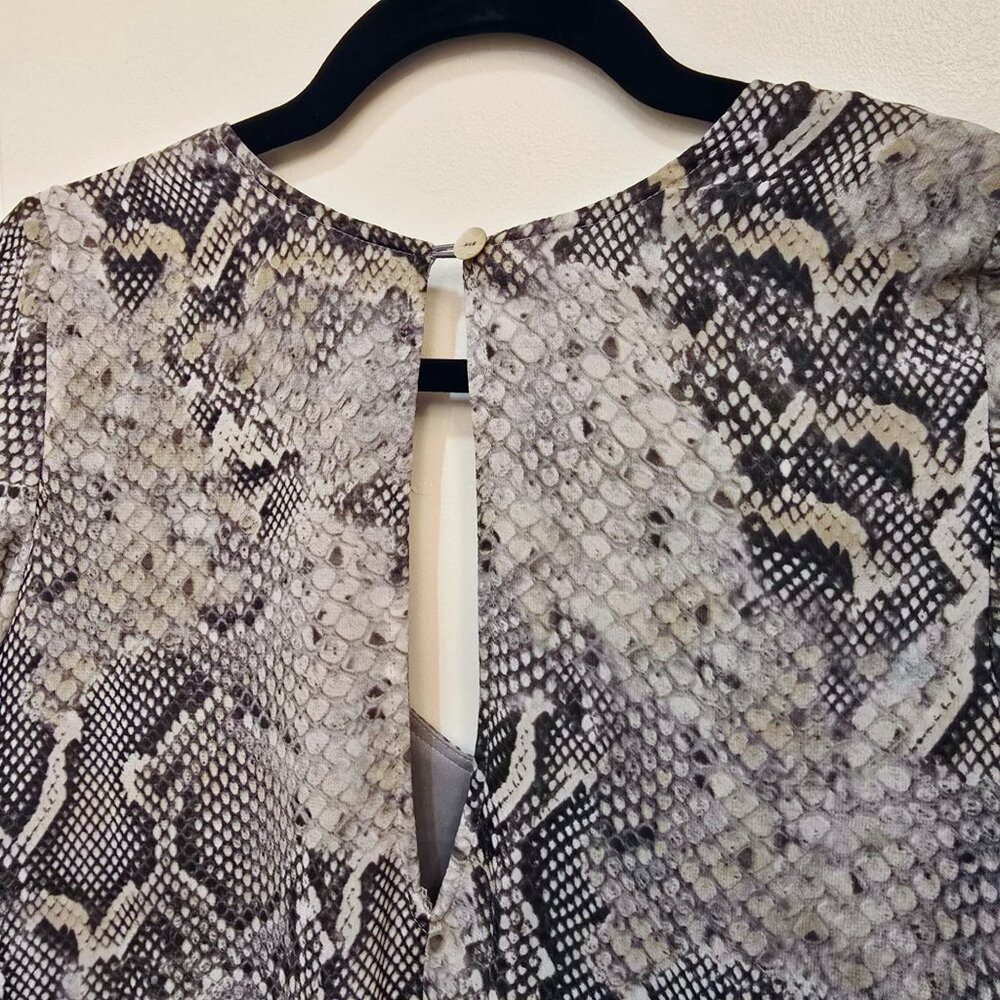 Show Me Your Mumu ✦ Snake Print V‑Neck Long Sleeve Tunic Dress ✦ Keyhole Back XS - Picture 7 of 10